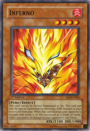 Inferno (Common / Short Print) [SD3-EN006] Structure Deck: Blaze of Destruction 1st Edition