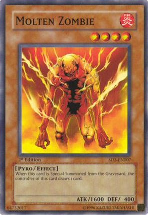 Molten Zombie (Common / Short Print) [SD3-EN007] Structure Deck: Blaze of Destruction 1st Edition