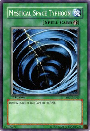 Mystical Space Typhoon (Common / Short Print) [SD3-EN015] Structure Deck: Blaze of Destruction 1st Edition