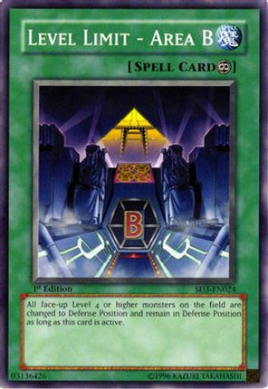 Level Limit - Area B (Common / Short Print) [SD3-EN024] Structure Deck: Blaze of Destruction 1st Edition