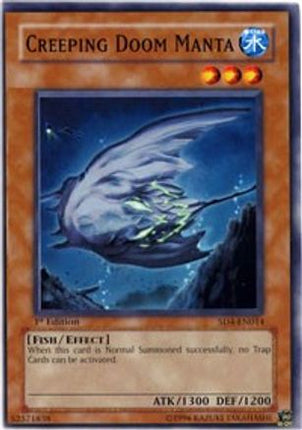 Creeping Doom Manta (Common / Short Print) [SD4-EN014] Structure Deck: Fury from the Deep 1st Edition