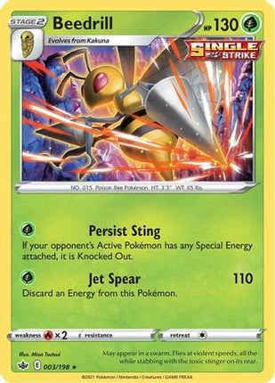 Beedrill - 3/198 [SWSH06: Chilling Reign] Holofoil