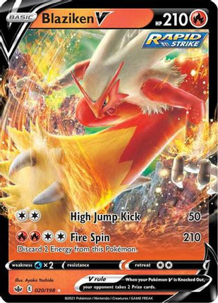 Blaziken V - 20/198 [SWSH06: Chilling Reign] Holofoil