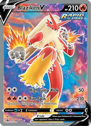 Blaziken V (Full Art) - 161/198 [SWSH06: Chilling Reign] Holofoil