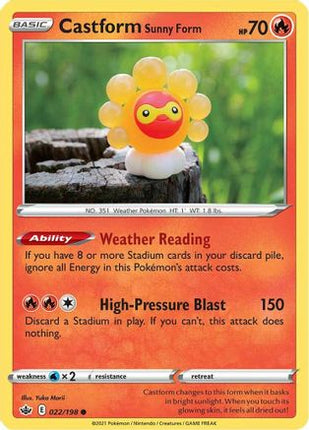 Castform Sunny Form - 22/198 [SWSH06: Chilling Reign]