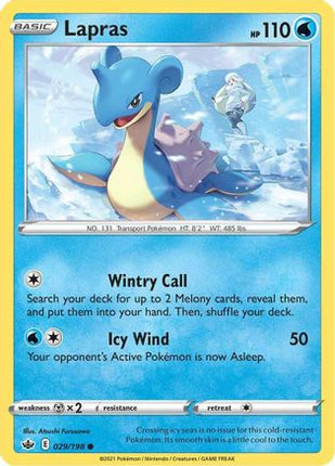 Lapras - 29/198 [SWSH06: Chilling Reign] Reverse Holofoil