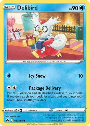 Delibird - 32/198 [SWSH06: Chilling Reign] Reverse Holofoil