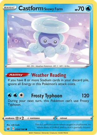 Castform Snowy Form - 34/198 [SWSH06: Chilling Reign]