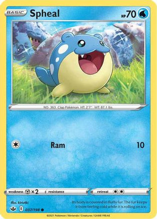Spheal - 37/198 [SWSH06: Chilling Reign] Reverse Holofoil