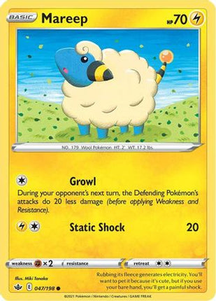Mareep - 47/198 [SWSH06: Chilling Reign] Reverse Holofoil