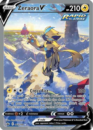 Zeraora V (Alternate Full Art) - 166/198 [SWSH06: Chilling Reign] Holofoil