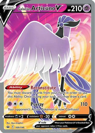Galarian Articuno V (Full Art) - 169/198 [SWSH06: Chilling Reign] Holofoil