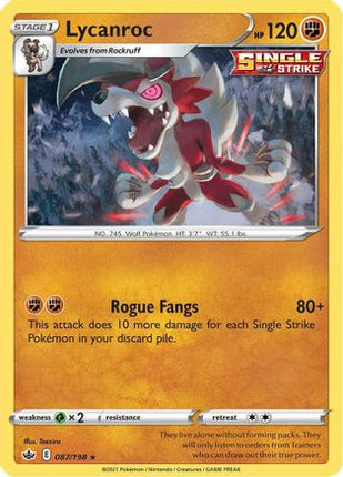 Lycanroc - 87/198 [SWSH06: Chilling Reign] Reverse Holofoil