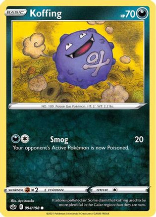 Koffing - 94/198 [SWSH06: Chilling Reign] Reverse Holofoil