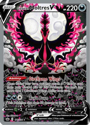Galarian Moltres V (Alternate Full Art) - 177/198 [SWSH06: Chilling Reign] Holofoil