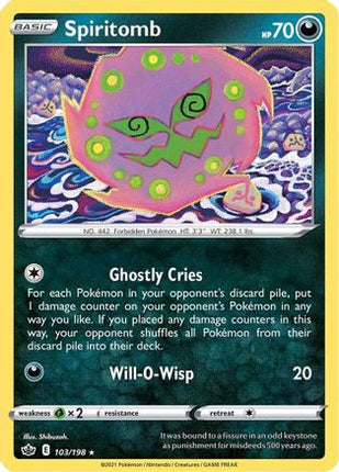 Spiritomb - 103/198 [SWSH06: Chilling Reign] Reverse Holofoil