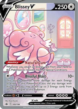 Blissey V (Alternate Full Art) - 183/198 [SWSH06: Chilling Reign] Holofoil