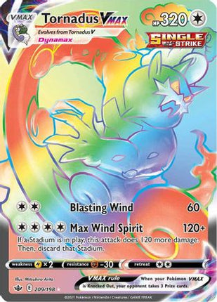 Tornadus VMAX (Secret) - 209/198 [SWSH06: Chilling Reign] Holofoil