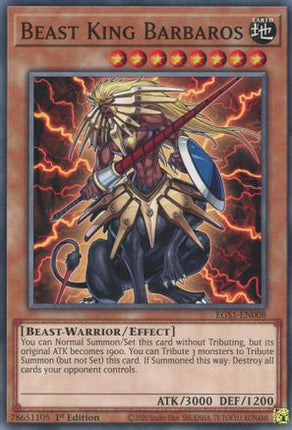 Beast King Barbaros (Common / Short Print) [EGS1-EN008] Egyptian God Deck: Slifer the Sky Dragon 1st Edition