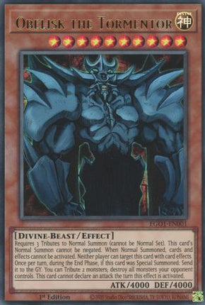Obelisk the Tormentor (Ultra Rare) [EGO1-EN001] Egyptian God Deck: Obelisk the Tormentor 1st Edition
