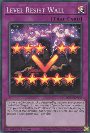 Level Resist Wall (Super Rare) [EGO1-EN005] Egyptian God Deck: Obelisk the Tormentor 1st Edition