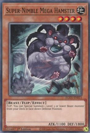 Super-Nimble Mega Hamster (Common / Short Print) [EGO1-EN011] Egyptian God Deck: Obelisk the Tormentor 1st Edition