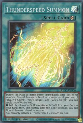 Thunderspeed Summon (Super Rare) [KICO-EN006] 1st Edition