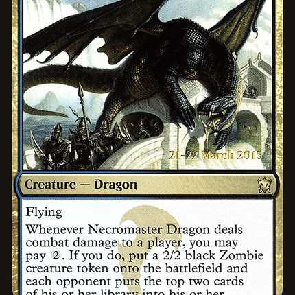 Necromaster Dragon [Dragons of Tarkir Promos] Prerelease Foil