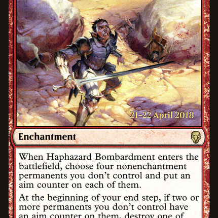 Haphazard Bombardment [Dominaria Promos] Prerelease Foil