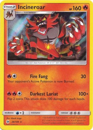 Incineroar - 26/149 (Water Web Holo) [Miscellaneous Cards & Products] Holofoil