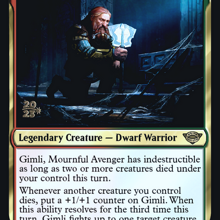 Gimli, Mournful Avenger [Tales of Middle-earth Promos] Prerelease Foil