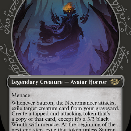 Sauron, the Necromancer (Showcase) (Borderless) [The Lord of the Rings: Tales of Middle-earth]