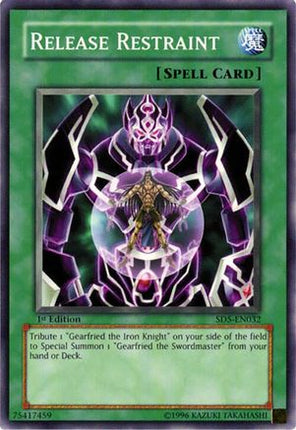 Release Restraint (Common / Short Print) [SD5-EN032] Structure Deck: Warrior's Triumph 1st Edition