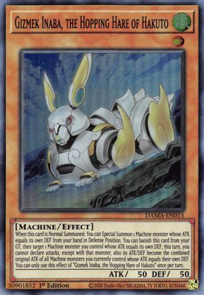 Gizmek Inaba, the Hopping Hare of Hakuto (Super Rare) [DAMA-EN015] 1st Edition