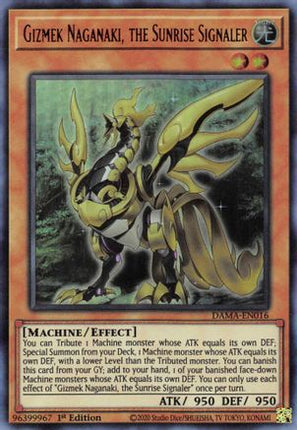 Gizmek Naganaki, the Sunrise Signaler (Ultra Rare) [DAMA-EN016] 1st Edition