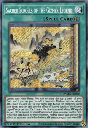 Sacred Scrolls of the Gizmek Legend (Secret Rare) [DAMA-EN060] 1st Edition