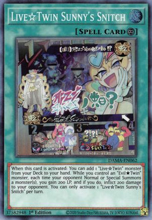 Live Twin Sunny's Snitch (Super Rare) [DAMA-EN062] 1st Edition