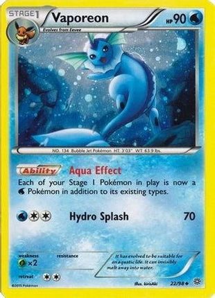 Vaporeon - 22/98 (Cosmos Holo) [Miscellaneous Cards & Products] Holofoil