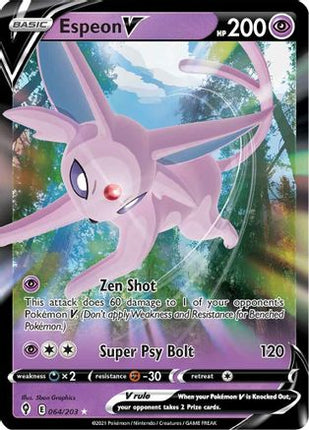 Espeon V - 64/203 [SWSH07: Evolving Skies] Holofoil