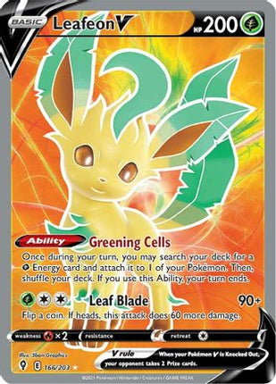 Leafeon V (Full Art) - 166/203 [SWSH07: Evolving Skies] Holofoil