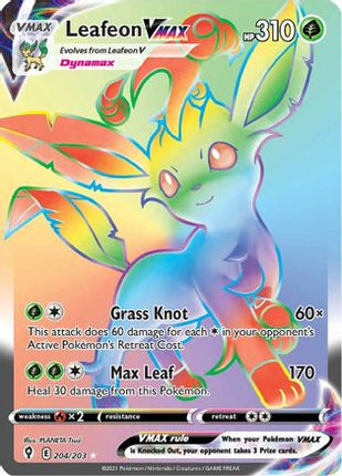 Leafeon VMAX (Secret) - 204/203 [SWSH07: Evolving Skies] Holofoil