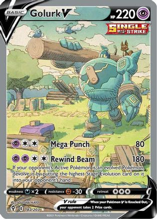 Golurk V (Alternate Full Art) - 182/203 [SWSH07: Evolving Skies] Holofoil