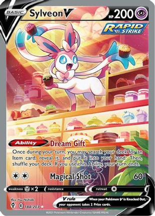 Sylveon V (Alternate Full Art) - 184/203 [SWSH07: Evolving Skies] Holofoil