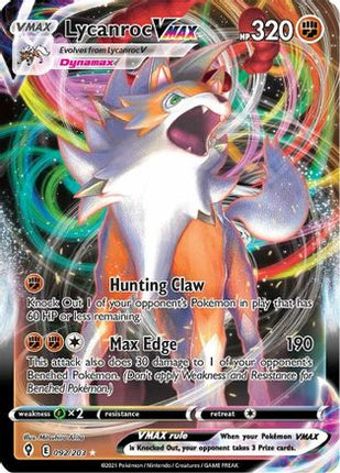 Lycanroc VMAX - 92/203 [SWSH07: Evolving Skies] Holofoil