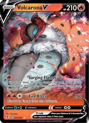 Volcarona V - 21/203 [SWSH07: Evolving Skies] Holofoil