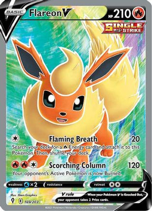 Flareon V (Full Art) - 169/203 [SWSH07: Evolving Skies] Holofoil
