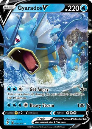 Gyarados V - 28/203 [SWSH07: Evolving Skies] Holofoil