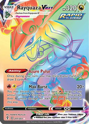 Rayquaza VMAX (Secret) - 217/203 [SWSH07: Evolving Skies] Holofoil