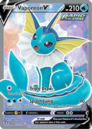 Vaporeon V (Full Art) - 172/203 [SWSH07: Evolving Skies] Holofoil