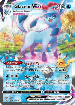 Glaceon VMAX (Alternate Art Secret) - 209/203 [SWSH07: Evolving Skies] Holofoil